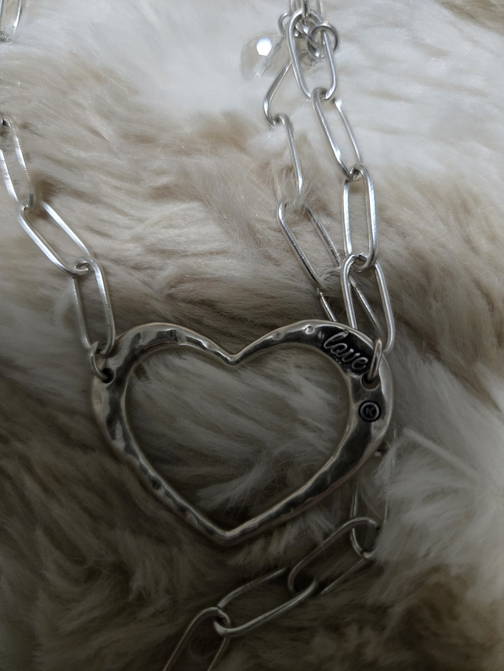 Katia Designs- Silver Heart Link Necklace - Picture 7 of 8
